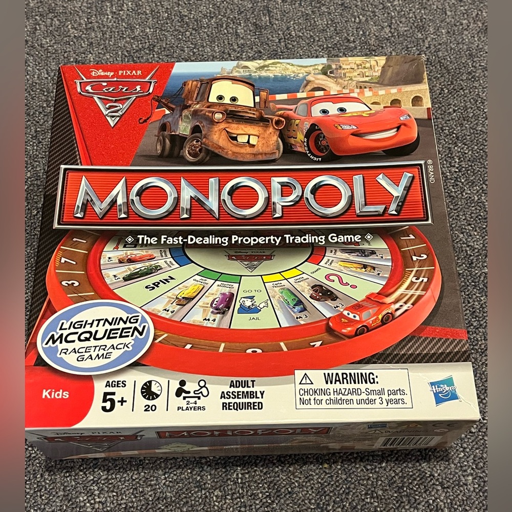 Disney Cars 2 Monopoly Game